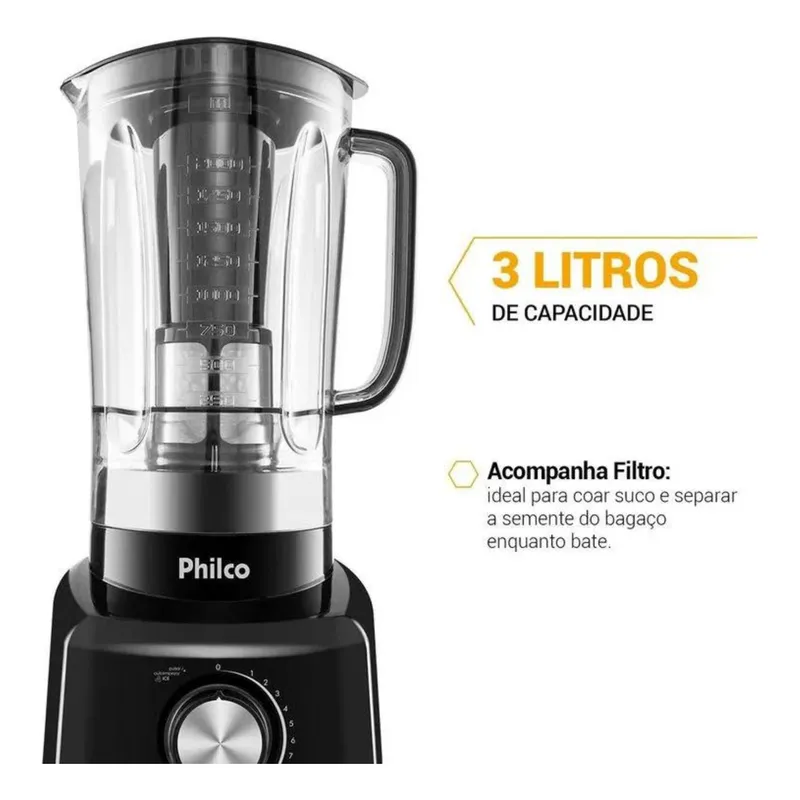 Liquidificador Philco 1200W 3L 12 Velocidades - Imagem 4
