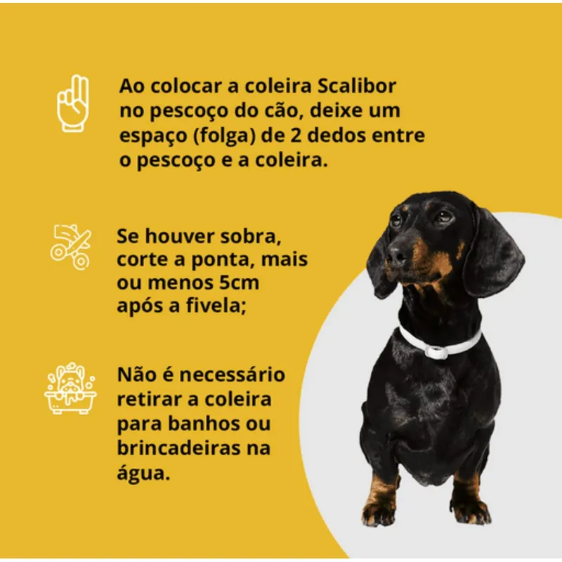 Scalibor Coleira Anti Pulgas Carrapatos Modelo 48cm Branco Para Cães - Imagem 2