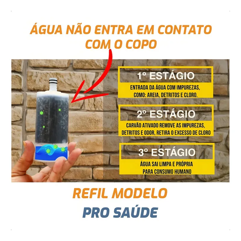 Torneira Dazie Metais Com Filtro Cozinha Para Parede Flexível Móvel Em Abs Cromado Filtro Carbon Block Purificador De Agua - Imagem 5