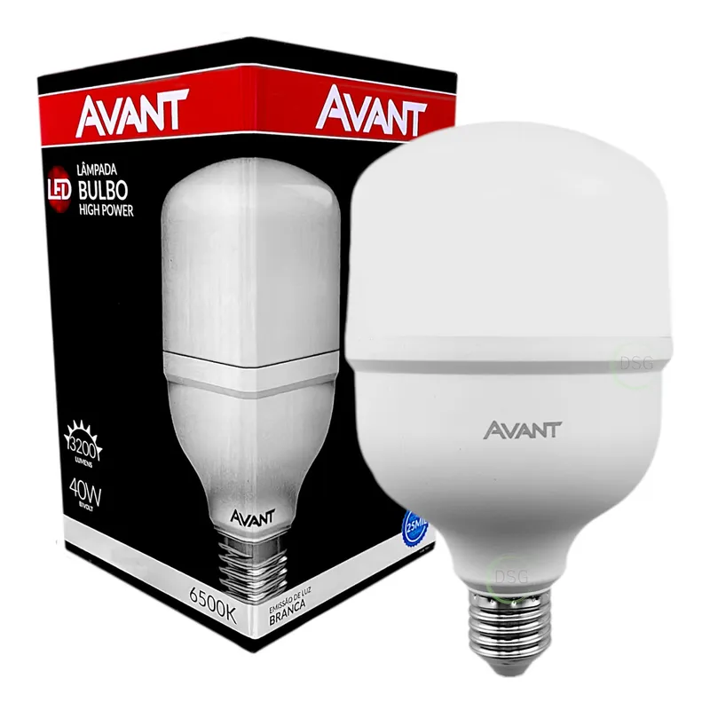 Kit 5 Lâmpada 40w Alta Potência 6500k E27 Cor da luz Branco-frio - Imagem 2