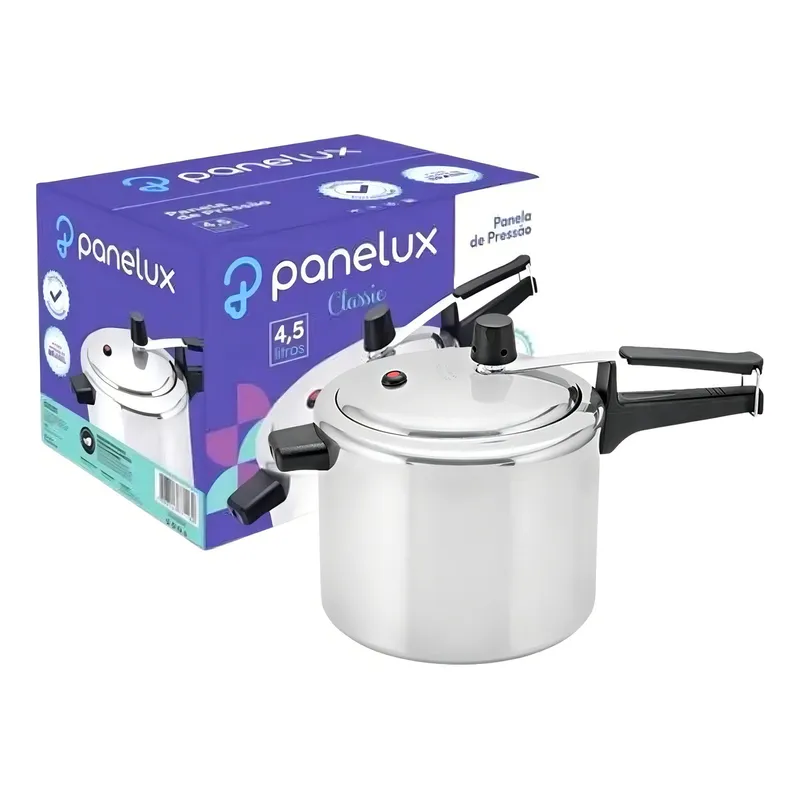 Panela De Pressão 4,5 Litros Alumínio Polido Panelux Classic - Imagem 2