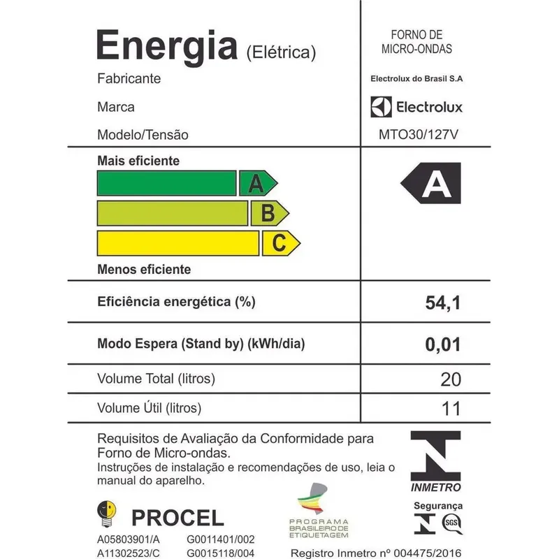 Micro-ondas Electrolux 20L Branco com Função Tira Odor e Descongelar MTO30 - Imagem 3