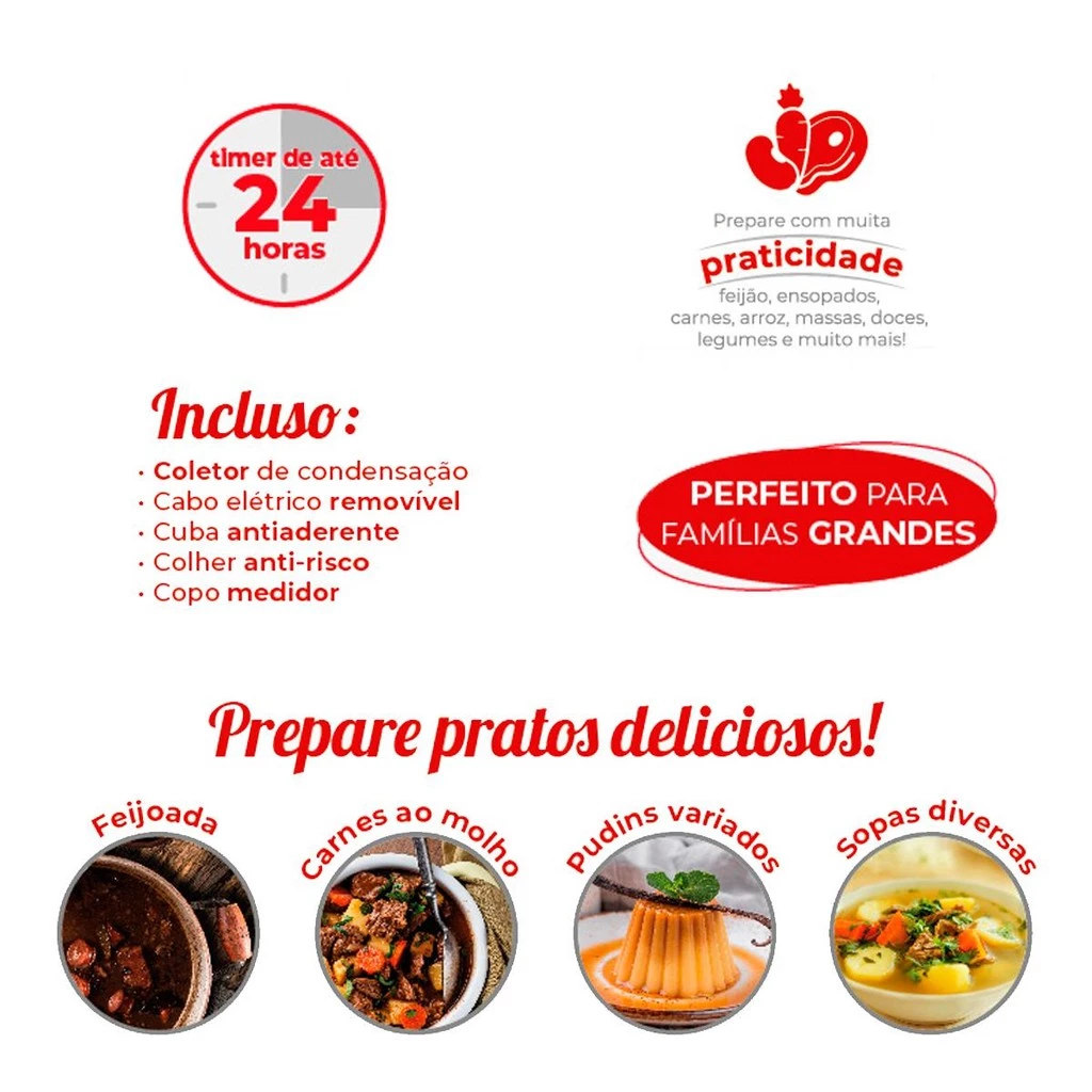 Panela de Pressão Elétrica 6L 1000W PPE102 – Kian - Imagem 2
