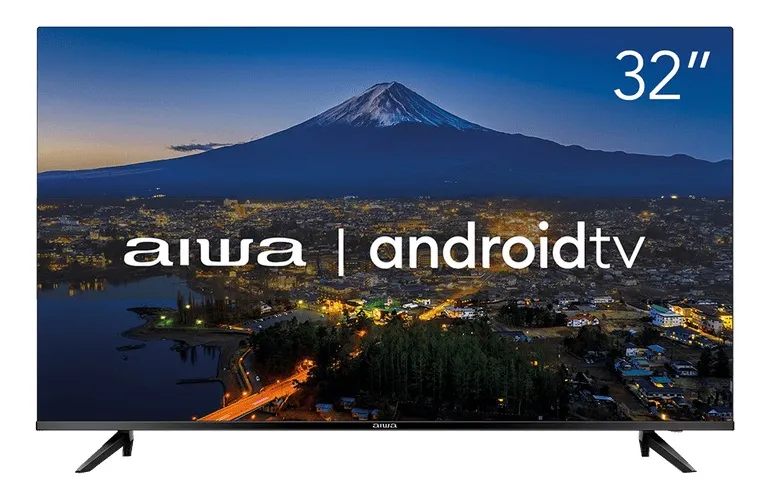 Smart TV AIWA 32” Android HD Borda Ultrafina HDR10 Dolby Áudio