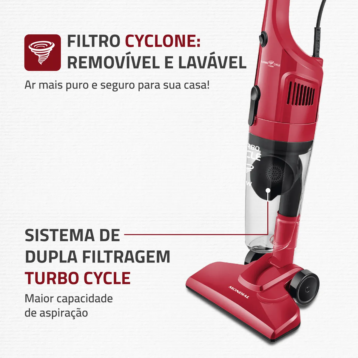 Aspirador de Pó Turbo Cycle, Mondial, 1100W - AP-36 - Imagem 4