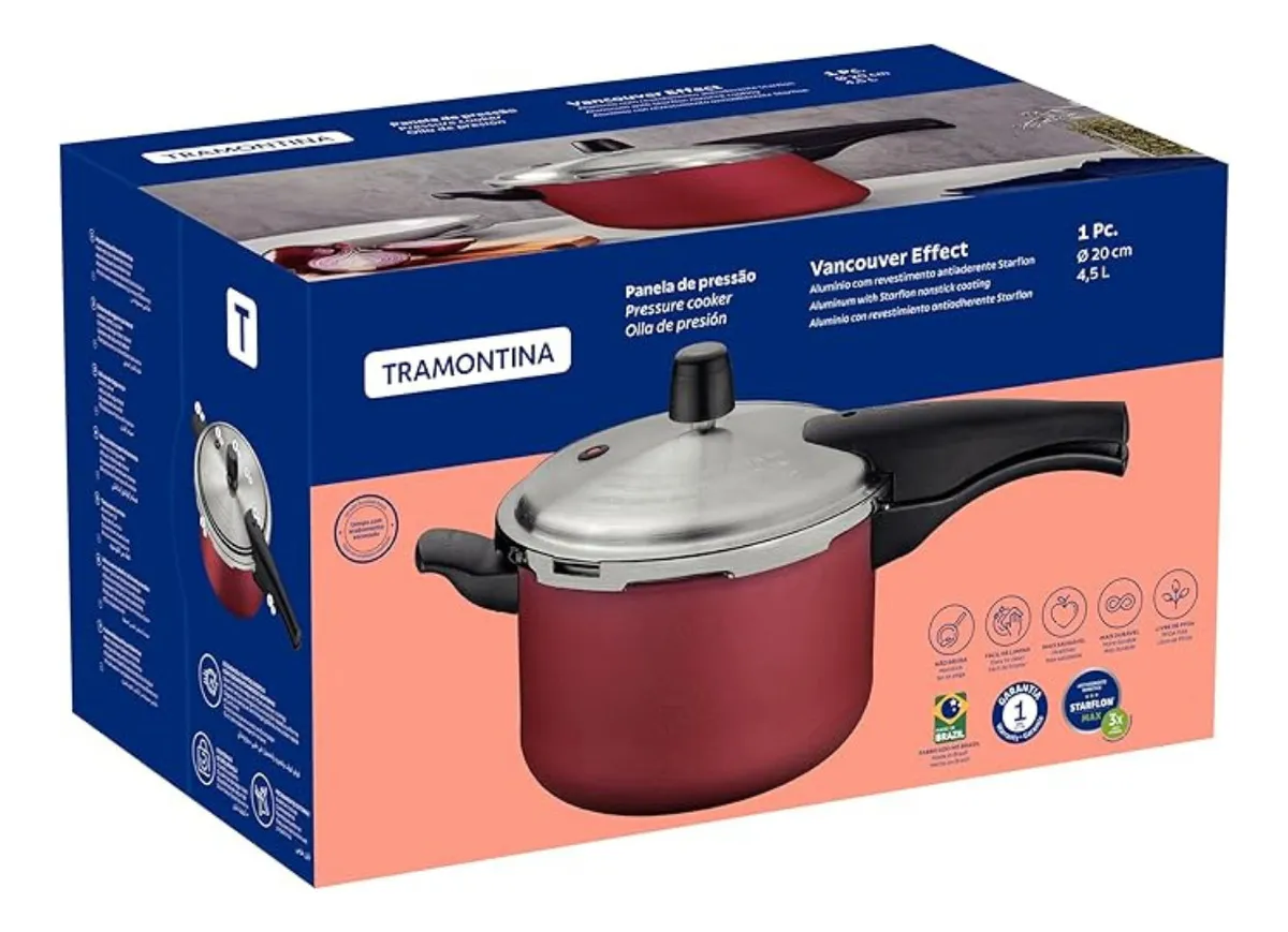 Panela De Pressão 4,5l Tramontina Vancouver Effect - Imagem 2