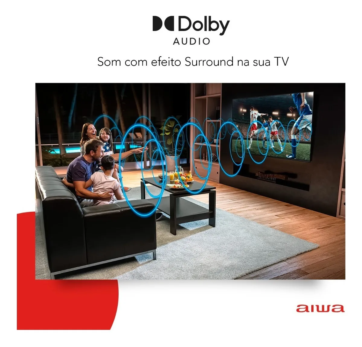 Smart TV AIWA 32” Android HD Borda Ultrafina HDR10 Dolby Áudio - Imagem 3
