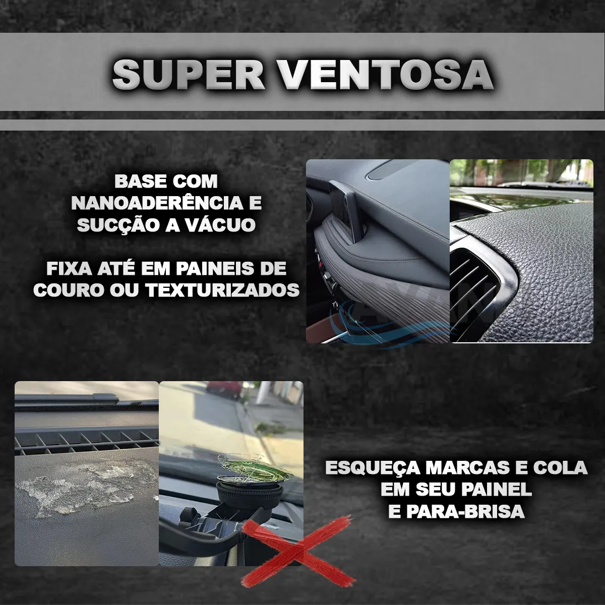 Suporte De Celular Veicular Automotivo Pra Carro Mesa Porta Painel Parede Caminhão - Imagem 3