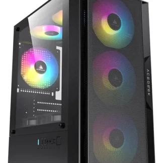 Gabinete Gamer Acegeek Stratus Mesh, Mid-tower, Lat De Vidro