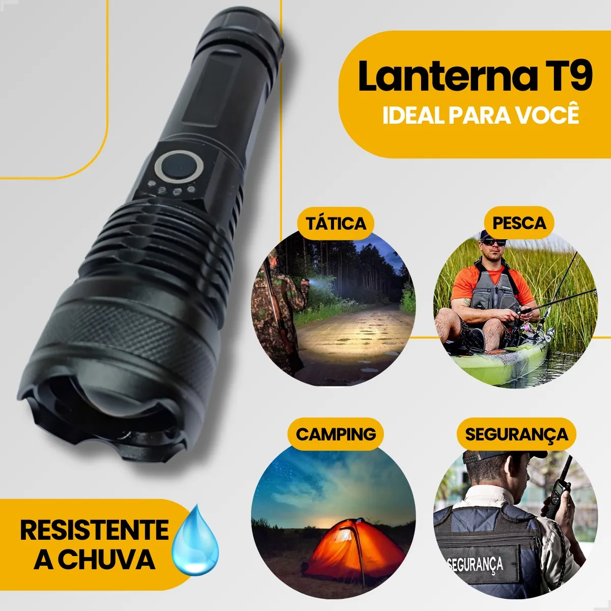 Lanterna Mais Forte Do Mundo Tática Potente Led- Apfer - Imagem 3