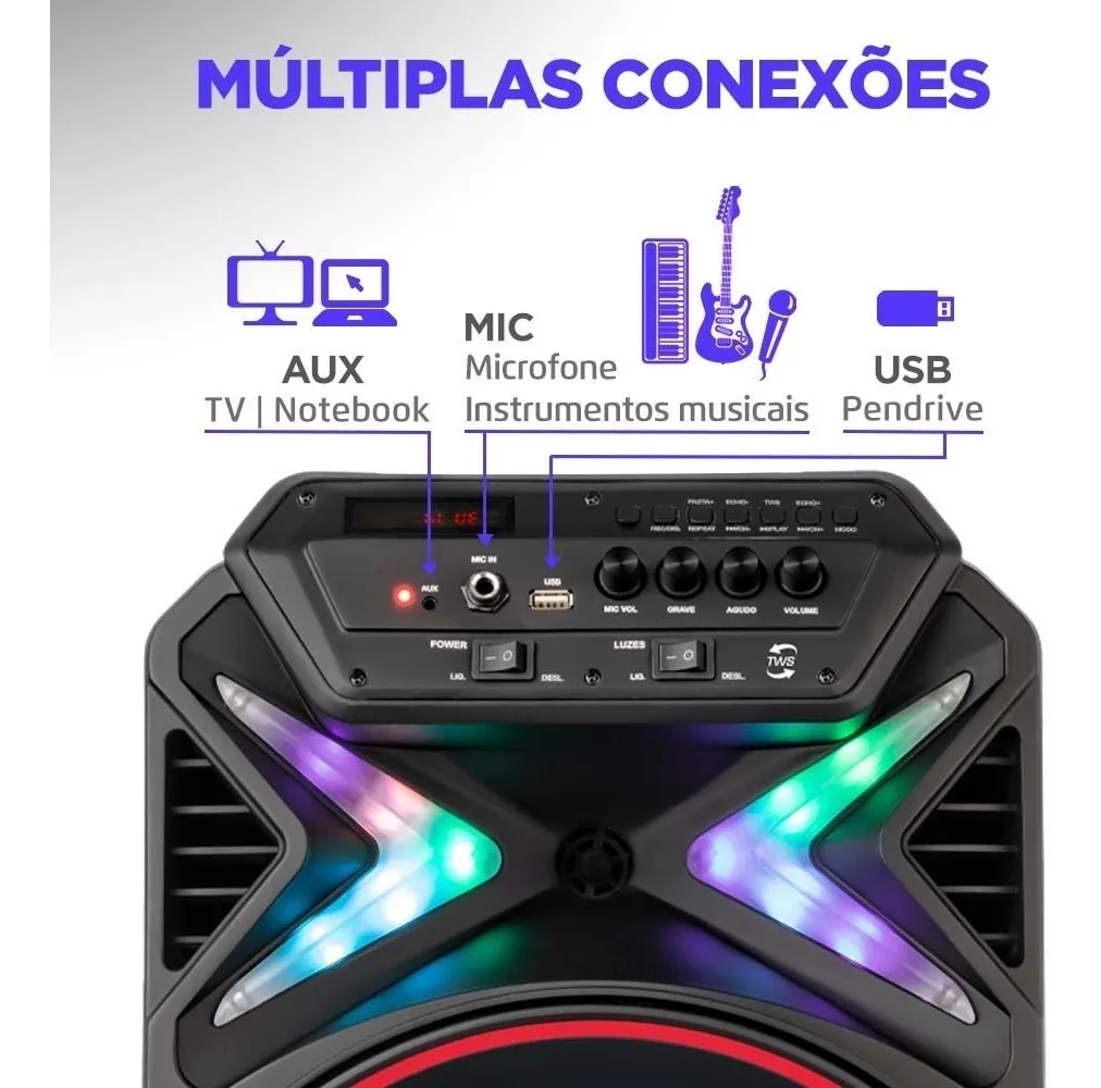 Caixa Amplificada Connect Lights Cm-400 Mondial - Imagem 3