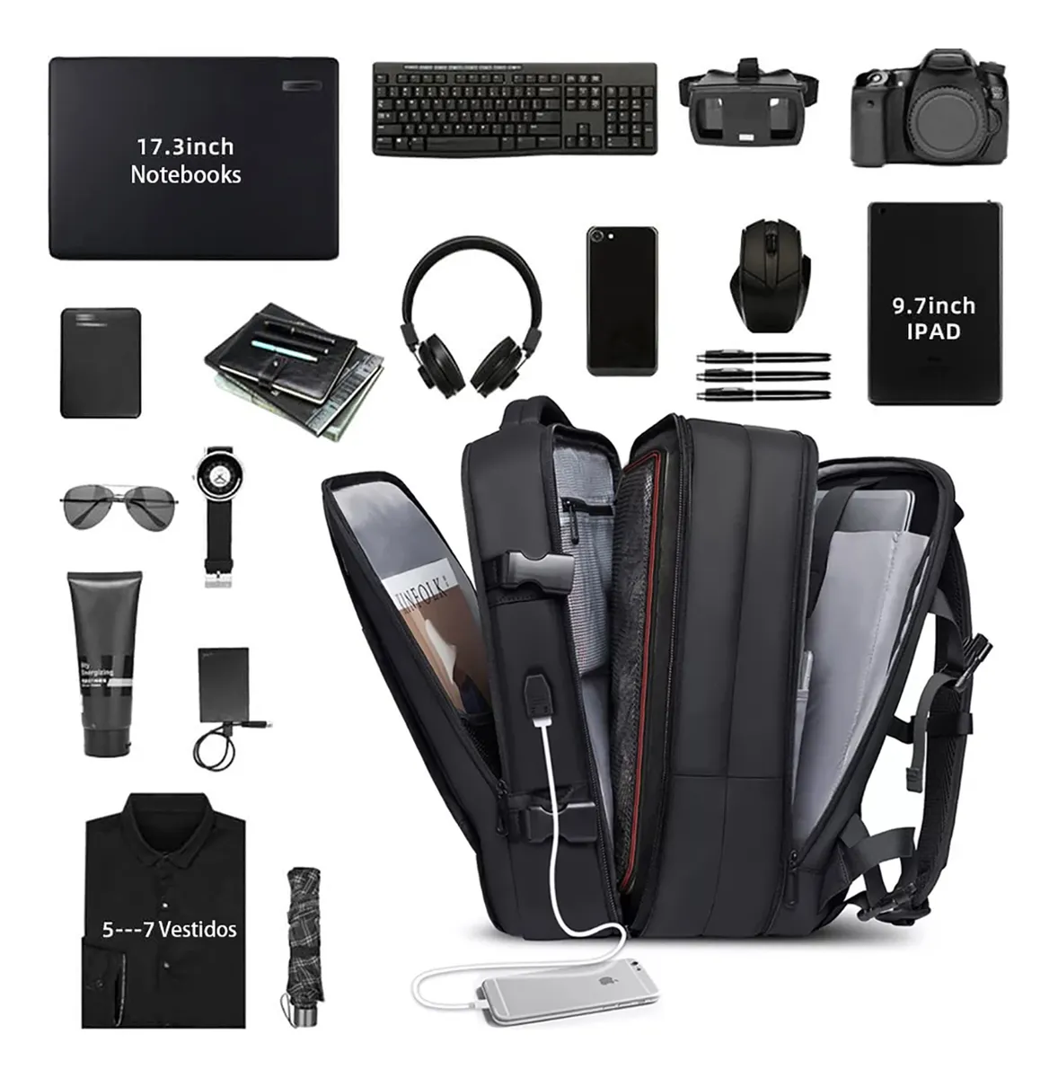 Mochila Viagem Feminina Masculina - Imagem 3