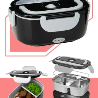 Marmita Elétrica Térmica Portátil 1,5l Bivolt Aquecedora De Alimentos Lunch Box