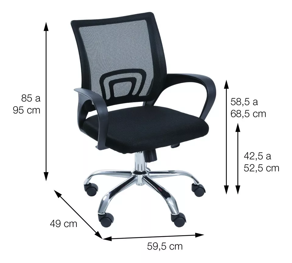 Cadeira de Escritório Giratória Or Design 3310 Preta Ergonomica - Imagem 2