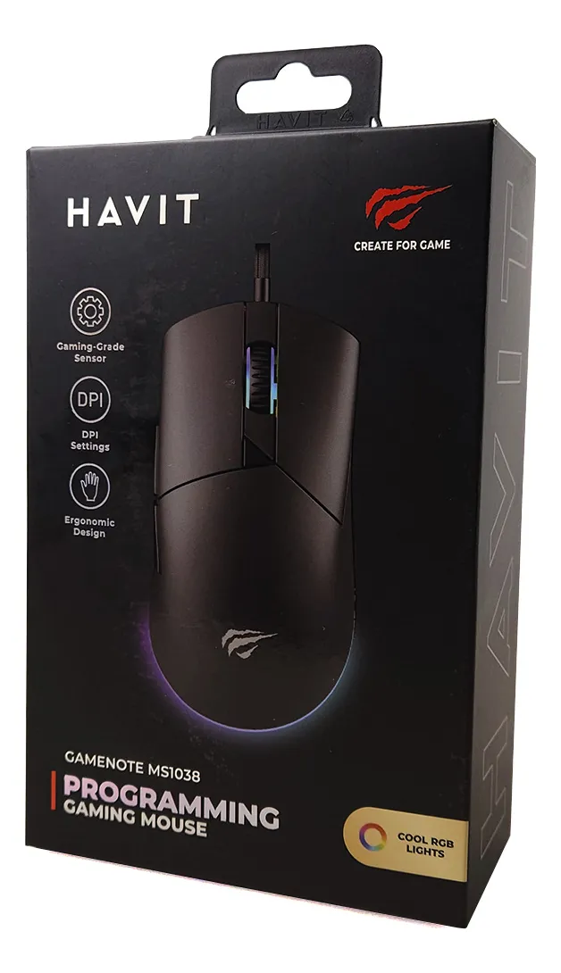 Mouse Gamer Havit Ms1038 8000 Dpi 7 Botões Rgb - Imagem 2