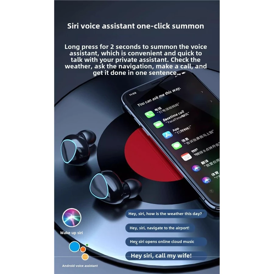 M10 Bluetooth 5.3 Sem Fio TWS Fones De Ouvido Estéreo - Imagem 2